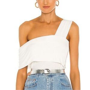 BCBGMAXAZRIA Off The Shoulder Top in Sea Salt